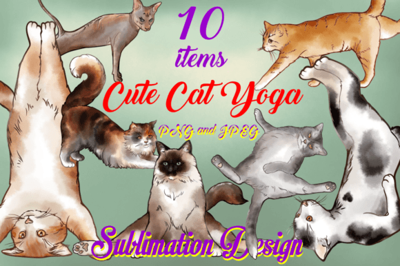 Bringing Whimsy to Design: The Versatility of Cute Cat Yoga Watercolor Clip Art