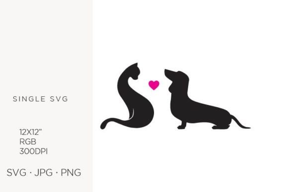 Cat and Dog Love Logo: A Versatile Digital Asset for Creative Projects