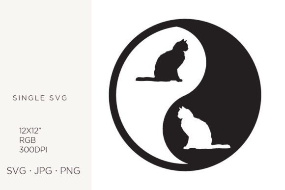 Harmonizing Design: Integrating the Yin Yang Balance Symbol with Cat Imagery