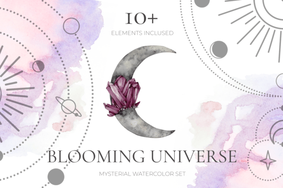 Strategic Visual Identity: Leveraging Watercolor Floral Planets Cliparts PNG for Brand Differentiation