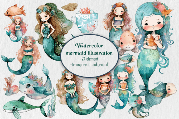 Watercolor Cute Mermaid Illustration Png: A Guide to High-Quality Digital Design Assets