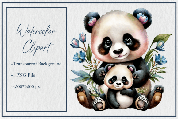 Watercolor Cute Panda Clipart Png Sub 7: Elevating Your Creative Projects with Adorable Art